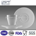 Personalized porcelain eco reusable coffee tea cup & saucer